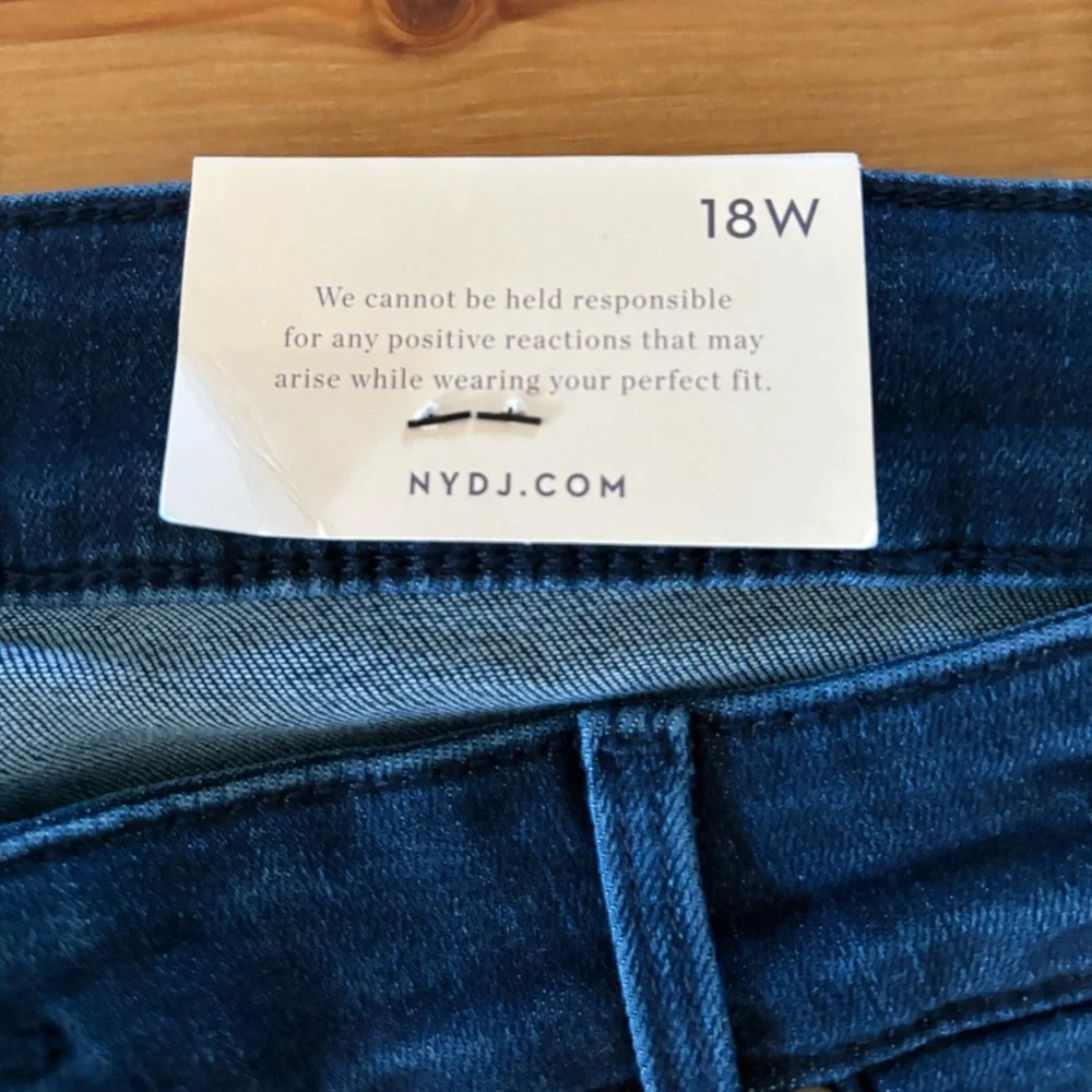 NYDJ Marilyn Blue Denim Slimming Straight Leg Jeans Size 18W NWT - Picture 8 of 14